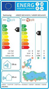 Samsung WindFree Premium Plus AR60F18CAAW/SK A++ 18000 BTU Inverter Duvar Tipi Klima