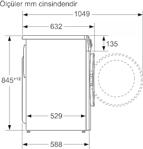 Profilo CGA252ZXTR 10 kg 1200 Devir Çamaşır Makinesi