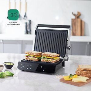 Homend Grilliant 1343H 2000 W Konuşan Tost Makinesi