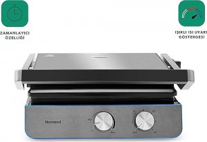 Homend Grilliant 1344H Inox 2000 W Izgara ve Tost Makinesi