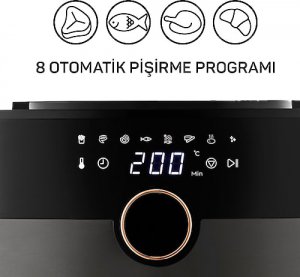 Arzum AR2074-B Airtasty XL Air Fryer 6 lt Bakır Yağsız Fritöz