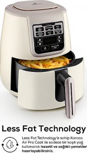 Karaca Air Pro Cook XL 2in1 Airfryer 4 lt Konuşan Yağsız Fritöz