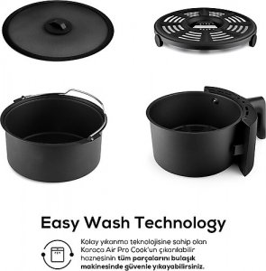 Karaca Air Pro Cook XL 2in1 Airfryer 4 lt Konuşan Yağsız Fritöz