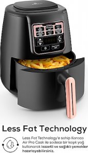 Karaca Air Pro Cook XL 2in1 Airfryer 4 lt Konuşan Yağsız Rose Gold Fritöz