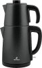 Karaca Gastro Dem 2in1 1650 W Shiny Black Çelik Çay Makinesi