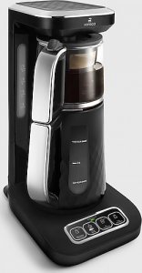 Karaca Çaysever Robotea Pro Quartz 4in1 2500 W Black Chrome Konuşan Cam Demlikli Çay Makinesi