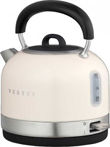 Vestel Retro Bej 2200 W 1.7 lt Çelik Kettle