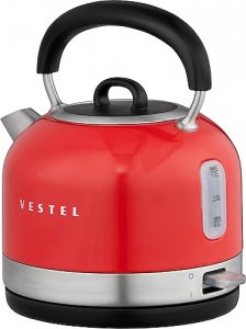 Vestel Retro Kırmızı 2200 W 1.7 lt Çelik Kettle