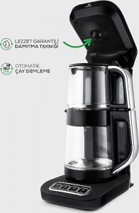 Karaca Çaysever Robotea Pro 4in1 2500 W Konuşan Cam Çay Makinesi