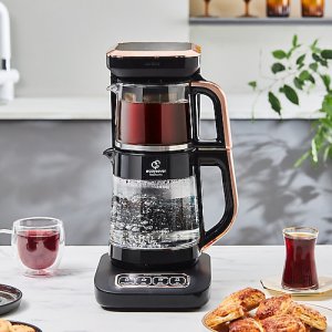 Karaca Çaysever Robotea Pro 4in1 2500 W Black Copper Konuşan Cam Çay Makinesi