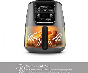 Karaca Connect Air Pro Cook XL 2in1 Airfryer 4 lt Yağsız Fritöz