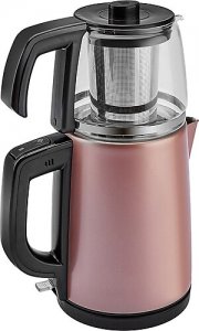 Karaca Tea Glass 2in1 1650 W Rose Gold Çelik Çay Makinesi