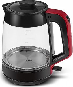 Karaca Glass Tea XL 2in1 Kırmızı Cam Çay Makinesi