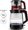 Karaca Glass Tea XL 2in1 Kırmızı Cam Çay Makinesi