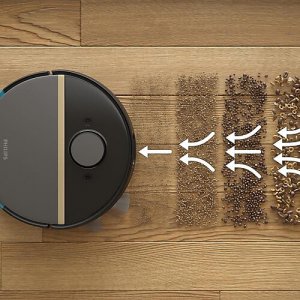 Philips HomeRun 7000 Serisi Aqua XU7000/01 Siyah Gold Akıllı Robot Süpürge