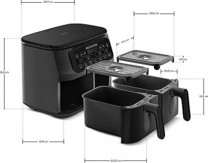 Karaca Air Pro Cook Duo Köz XXXL Black 8 lt Yağsız Fritöz