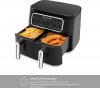 Karaca Air Pro Cook Duo Ev Yemeği XXXL 8 lt Black Chrome Yağsız Fritöz
