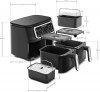 Karaca Air Pro Cook Duo Ev Yemeği XXXL 8 lt Black Chrome Yağsız Fritöz