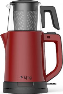 King KCM332 Tea Pro 1800 W Cam Demlikli Çay Makinesi