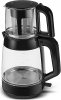 Karaca Glass Tea XL 2in1 Shiny Black Cam Çay Makinesi