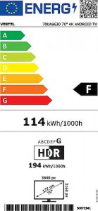 Vestel 70UA9630 4K Ultra HD 70