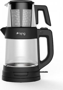 King KCM330 TeaPro 1800 W Siyah Cam Çay Makinesi