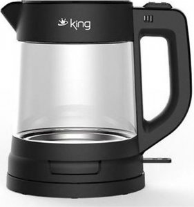 King KCM330 TeaPro 1800 W Siyah Cam Çay Makinesi