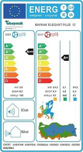 Baymak Elegant Plus 12 A++ 12000 BTU Inverter Duvar Tipi Klima