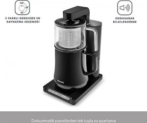 Homend Smart Royaltea Plus 2in1 Wi-Fi Cam Demlikli Otomatik Türk Kahve ve Çay Makinesi