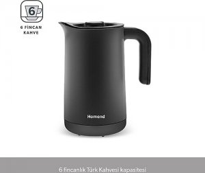 Homend Smart Royaltea Plus 2in1 Wi-Fi Cam Demlikli Otomatik Türk Kahve ve Çay Makinesi