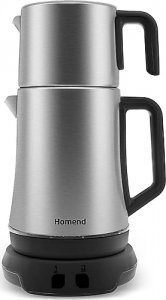 Homend Royaltea Elegant 1775H 1800 W Inox Siyah Konuşan Çay Makinesi