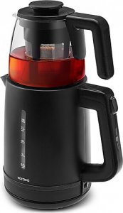 Karaca Tea Grande XL Shiny Black 1700 W Cam Demlikli Çay Makinesi