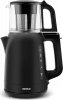 Karaca Mega Tea 1501 Black 1500 W Cam Demlikli Çay Makinesi