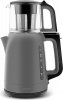 Karaca Mega Tea 1501 Space Gray 1500 W Cam Demlikli Çay Makinesi