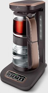 Karaca Çaysever Robotea Pro Connect 4in1 2500 W Walnut Brown Konuşan Cam Çay Makinesi