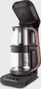 Karaca Çaysever Robotea Pro Connect 4in1 2500 W Walnut Brown Konuşan Cam Çay Makinesi