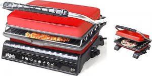 Dökümix Ultra Plus Kırmızı 1800 W Organik Döküm Izgara ve Tost Makinesi
