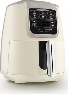 Karaca Air Pro Cook Köz Steel XL Çelik Hazneli 4 lt Iconic Beige Yağsız Fritöz