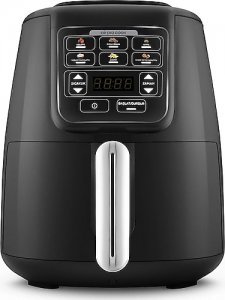 Karaca Air Pro Cook Köz Steel XL Çelik Hazneli 4 lt Black Silver Yağsız Fritöz