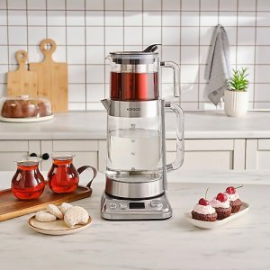 Karaca Refika'dan XL Chrome 2200 W Cam Çay Makinesi