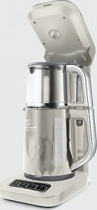 Karaca Çaysever Robotea Pro Quartz 4in1 2500 W Creamy Konuşan Cam Demlikli Çay Makinesi