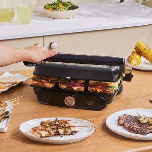 Karaca Gastro Grill Glass Walnut Brown 2400 W Izgara ve Tost Makinesi