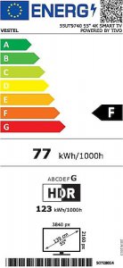 Vestel 55UT9740 4K Ultra HD 55