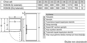 Siemens KG36NNLE0N Kombi Tipi No Frost Buzdolabı