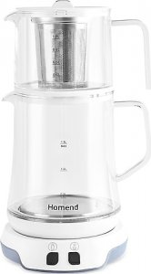 Homend Royaltea 1758H 2000 W Konuşan Beyaz Cam Çay Makinesi