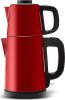 Karaca Tea Break Rudolph Red 1650 W Çelik Demlikli Çay Makinesi