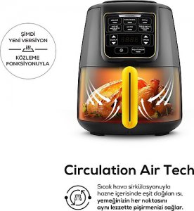 Karaca Air Pro Cook Köz XL Airfryer 4 lt Yağsız Black Gold Fritöz